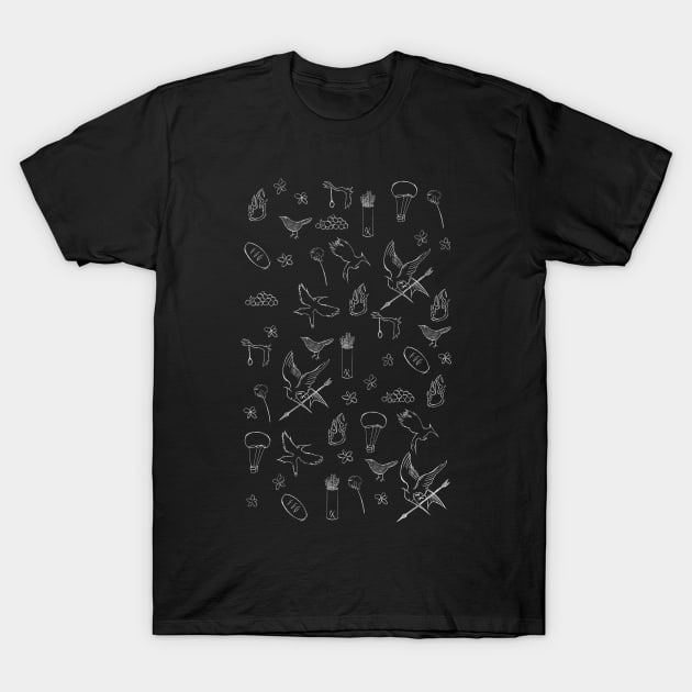 Hunger Games quality pattern sketch - black T-Shirt by Uwaki